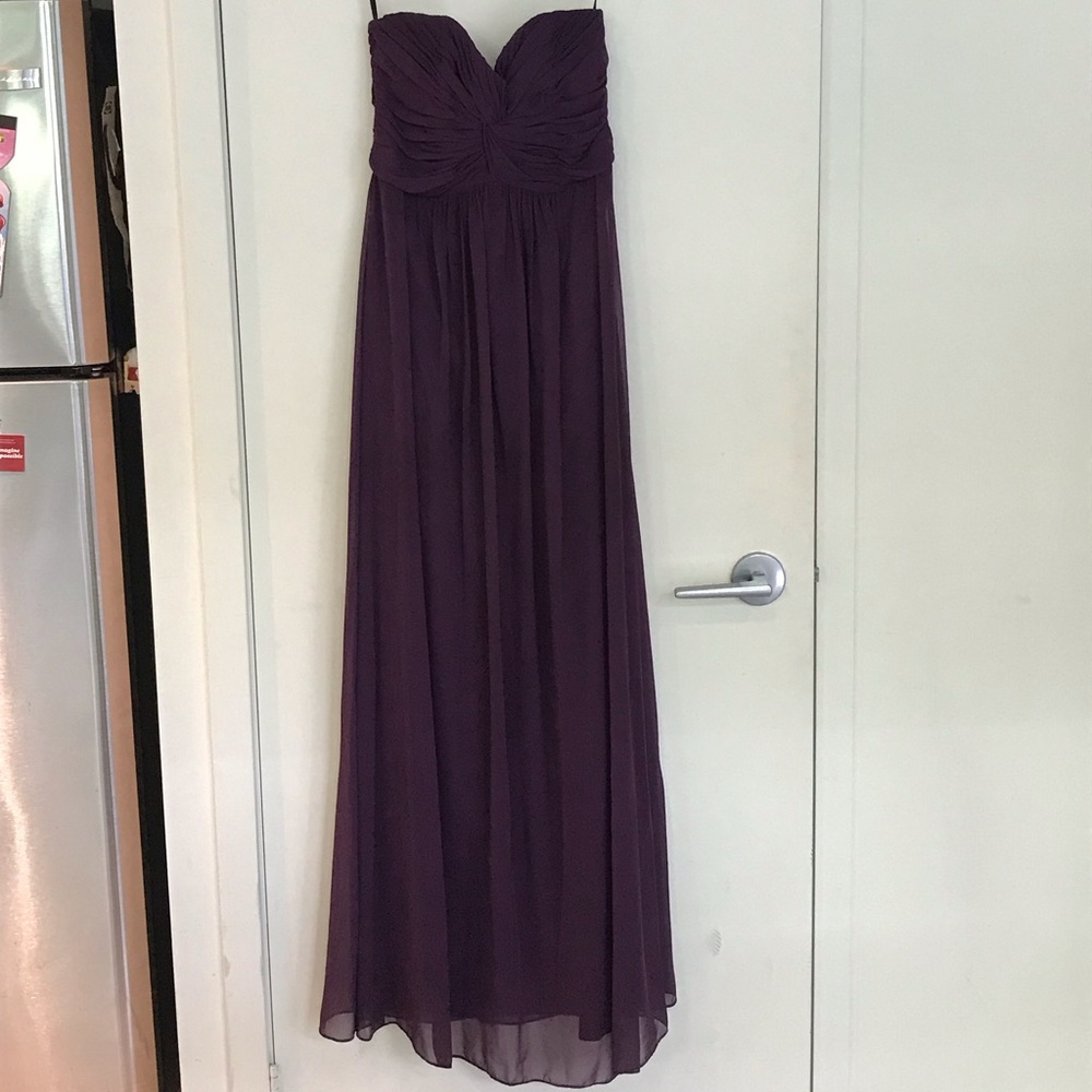 Dessy bridesmaid dress in purple worn once, size 6